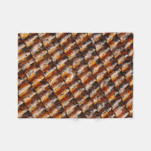 橙黒屋根板 フリースブランケット (正面(横))