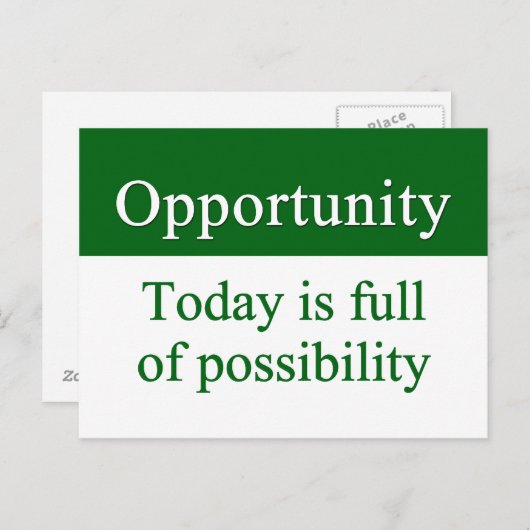 機会が人生を埋める ポストカード (正面/裏面)