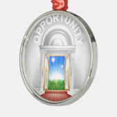 機会のドアの概念 メタルオーナメント (左)