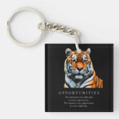 機会やる気を起こさせることわざ引用文Tiger キーホルダー (正面)