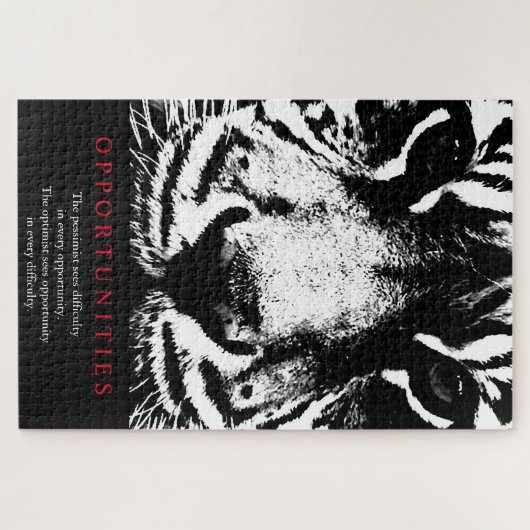 機会やる気を起こさせる引用文Tiger ジグソーパズル (横)