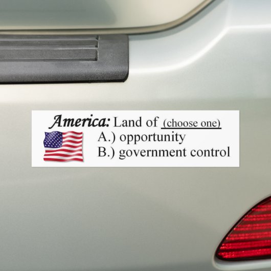 機会を与えてくれる土地 バンパーステッカー (車上)