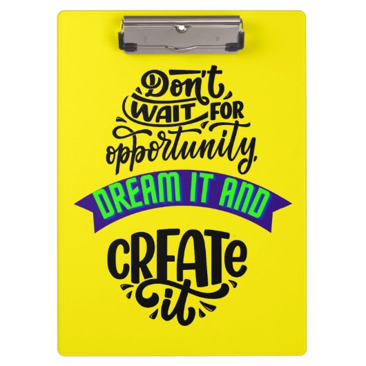 機会を待たずに夢を見て作り出す クリップボード (正面)