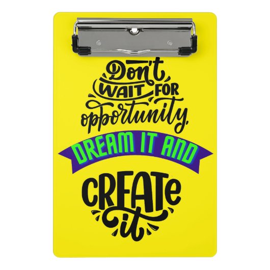 機会を待たずに夢を見て作り出す ミニクリップボード (正面)