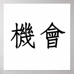 機会中国のの記号 ポスター