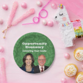 機会経済 ハリス ワルツ 2024 ペーパープレート (パーティー)