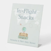 機内スナック世界地図アドベンチャーベビーシャワー 台座サイン (正面)