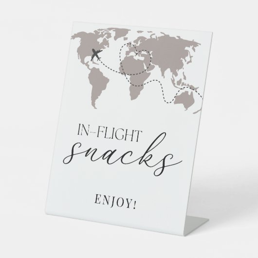 機内スナック飛行機赤ちゃんシャワー食品テーブル 台座サイン (正面)