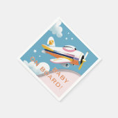 機内ベビー航空モダン機ベビーシャワー スタンダードカクテルナプキン (角)