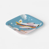 機内ベビー航空モダン機ベビーシャワー ペーパープレート (傾斜あり)