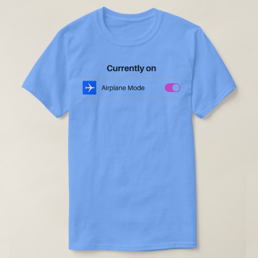 機内モードおもしろい旅行1 Tシャツ (デザイン正面)