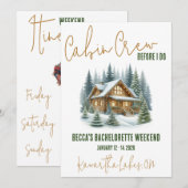 機内乗務員が先に「I DO!」をやっちゃうぞ！週末ハネムーン前パーティ 招待状 (正面/裏面)