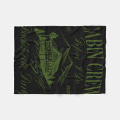 機内乗務員パーティー フリースブランケット (正面(横))