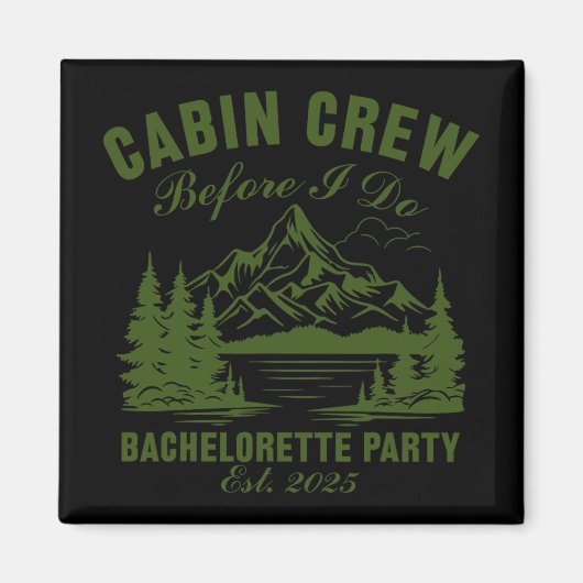 機内乗務員パーティー Before I Do Bachelorette Party キャンプ バック マグネット (正面)
