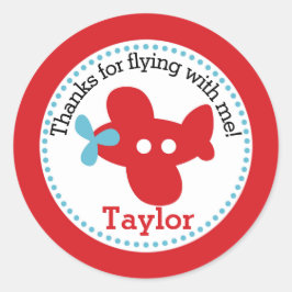 機内好意ステッカー(男の子の誕生日パーティー) ラウンドシール