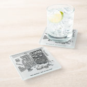 機動隊が物件を襲撃 – 警おもしろい察テーマ ガラスコースター (アングル)