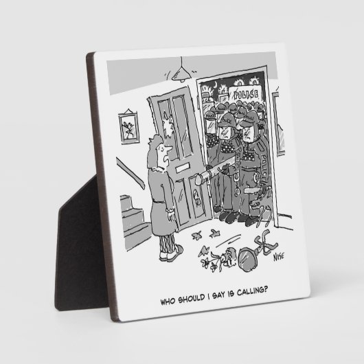 機動隊が物件を襲撃 – 警おもしろい察テーマ フォトプラーク (正面)