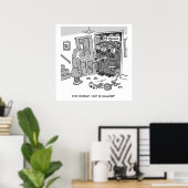 機動隊が物件を襲撃 – 警おもしろい察テーマ ポスター (ホームオフィス)