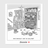 機動隊が物件を襲撃 – 警おもしろい察 シール (シート)