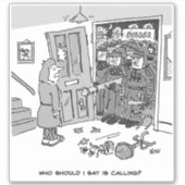 機動隊が物件を襲撃 – 警おもしろい察 シール (正面)