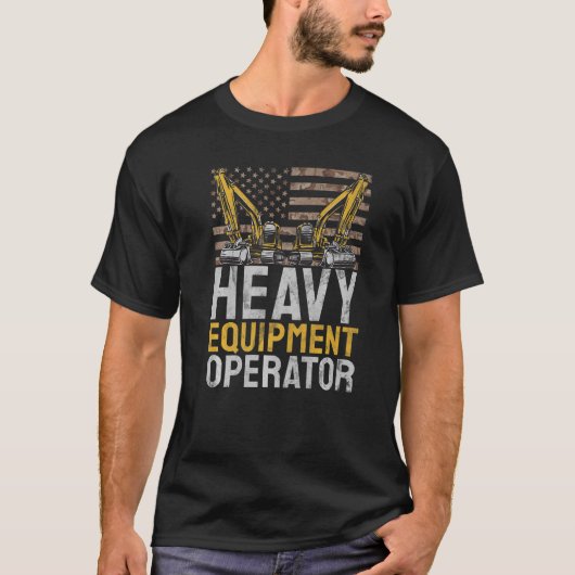 機器オペレータ建築作業者および建設 Tシャツ (正面)