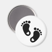 機器シンボルベビーハート、ベビー足 マグネット (正面/裏面)