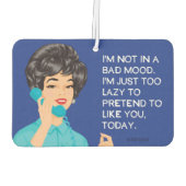 機嫌が悪い！- おもしろい カーエアーフレッシュナー (裏面)