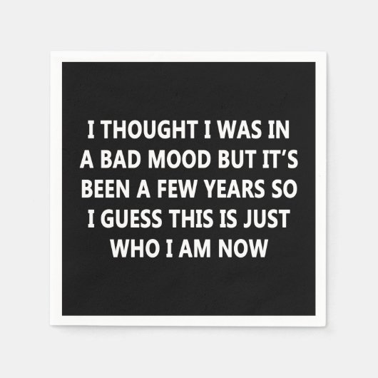 機嫌が悪い スタンダードカクテルナプキン (正面)