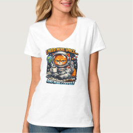  機嫌の悪い猫 もっとスペースとコーヒーを Tシャツ