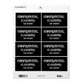 機密の極秘情報ラベル ラベル (フルシート)