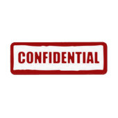 機密ステッカー ラベル (正面)