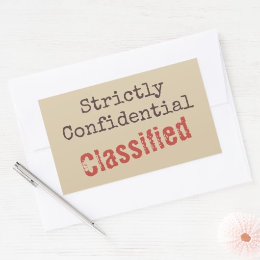 機密ステッカー 長方形シール (封筒)