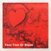 機密ハート ガラスコースター (正面)