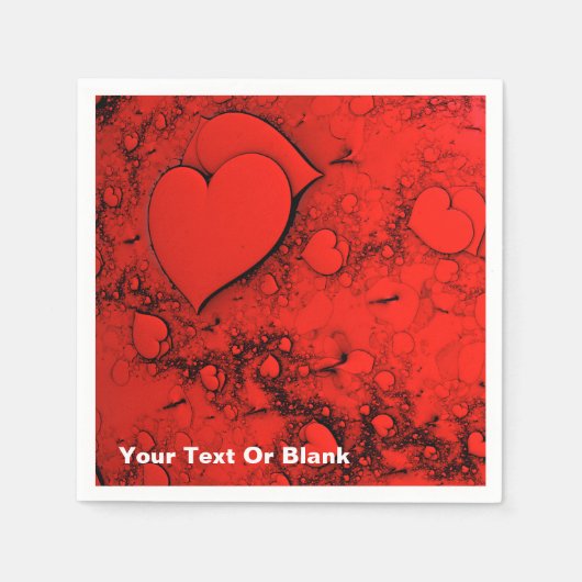 機密ハート スタンダードカクテルナプキン (正面)