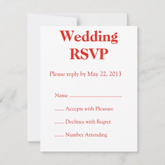 機密ハートRSVP 出欠カード (裏面)