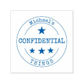 機密パーソナライズされたゴム印 セルフインキングスタンプ (デザイン)