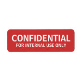 機密ラベル ラベル (正面)