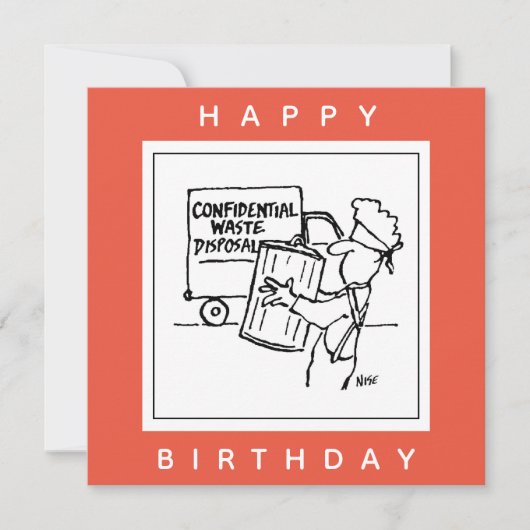 機密廃棄物処分漫画 カード (正面)