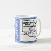 機密廃棄物処分漫画。 コーヒーマグカップ (正面右)