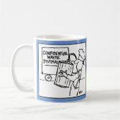 機密廃棄物処分漫画。 コーヒーマグカップ (左)