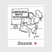 機密廃棄物処分漫画 シール (シート)