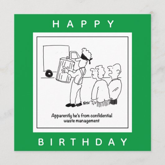 機密廃棄物管理の漫画 カード (正面)