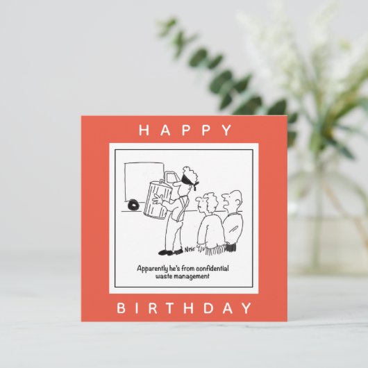 機密廃棄物管理の漫画 カード (スタンド正面)