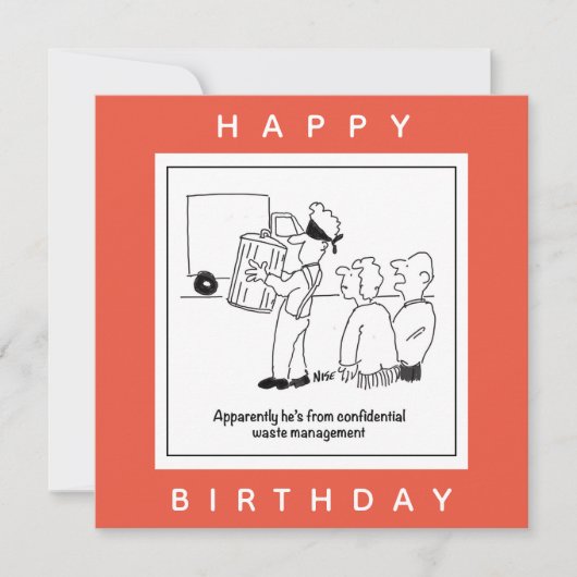 機密廃棄物管理の漫画 カード (正面)