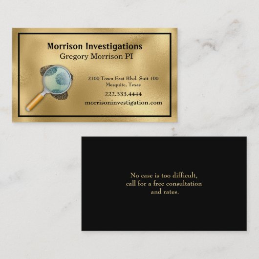 機密指紋民間調査 名刺 (正面/裏面)