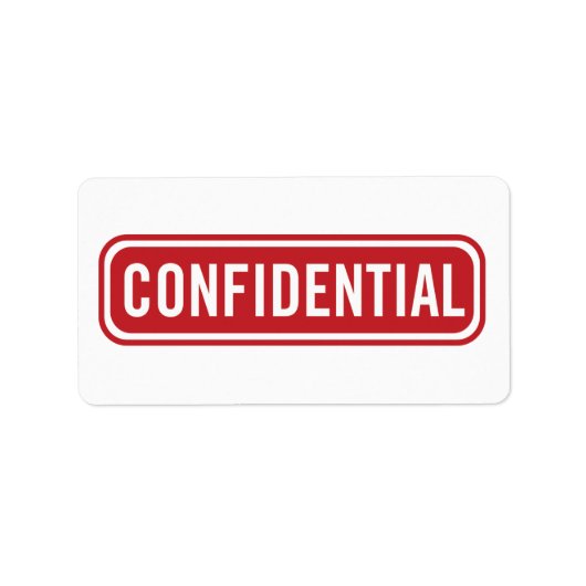 機密 ラベル (正面)
