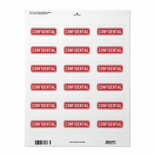 機密 ラベル (フルシート)