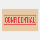 機密 長方形シール (正面)