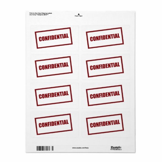 機密LGラベル ラベル (フルシート)