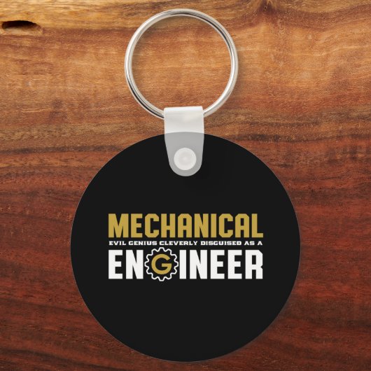 機械おもしろいエンジニアリングギーク技術者学生 キーホルダー (正面)